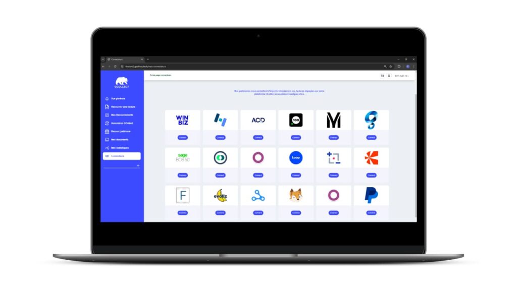 Les API GCollect permettent de connecter les logiciels comptabilité, facturation, cash management…